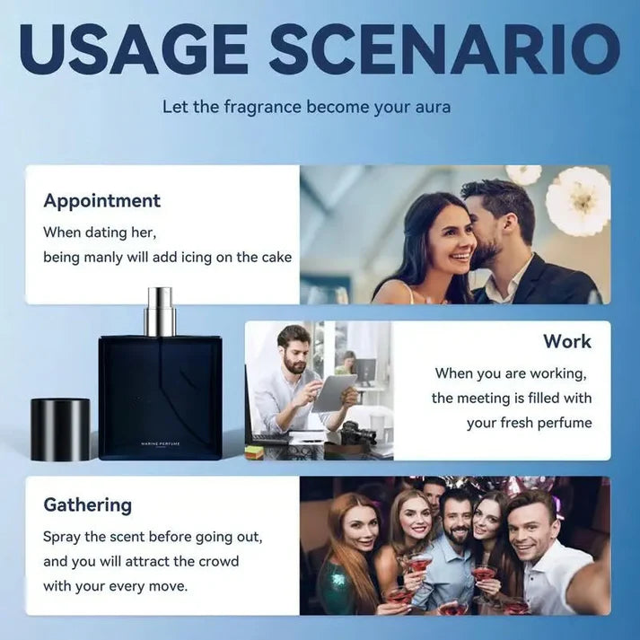 Men's natural long-lasting marine perfume